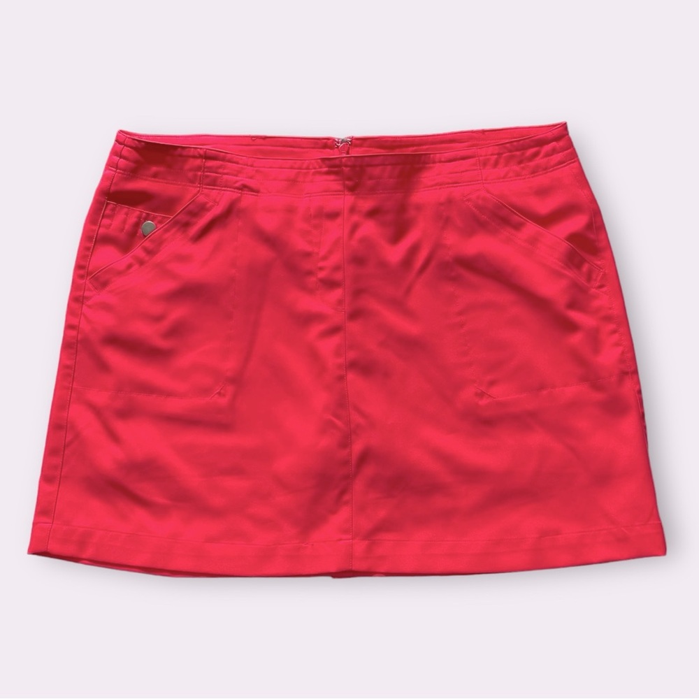 PGA TOUR Women’s Golf Skort Size 12 Back Zipper Front Pockets Pink